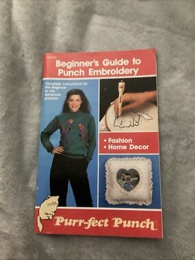 Vintage Beginner's Guide to Punch Embroidery - Red/Cream